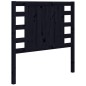 vidaXL Cabecero madera maciza de pino negro 106x4x100 cm vidaXL Cabecero madera maciza de pino negro 106x4x100 cm