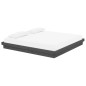 vidaXL Estructura de cama madera maciza gris 200x200 cm vidaXL Estructura de cama madera maciza gris 200x200 cm