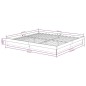 vidaXL Estructura de cama madera maciza gris 200x200 cm vidaXL Estructura de cama madera maciza gris 200x200 cm