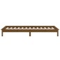 vidaXL Estructura de cama con LED madera maciza marrón miel 90x200 cm vidaXL Estructura de cama con LED madera maciza marrón miel 90x200 cm