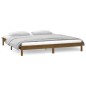 vidaXL Estructura de cama con LED madera maciza marrón miel 120x190 cm vidaXL Estructura de cama con LED madera maciza marrón miel 120x190 cm