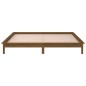 vidaXL Estructura de cama con LED madera maciza marrón miel 120x190 cm vidaXL Estructura de cama con LED madera maciza marrón miel 120x190 cm
