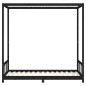 vidaXL Estructura de cama para niños madera de pino negro 90x190 cm