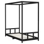 vidaXL Estructura de cama para niños madera de pino negro 90x190 cm