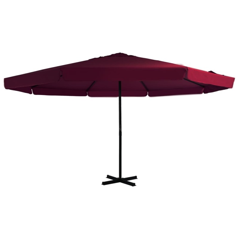 vidaXL Sombrilla de jardín con palo de aluminio 500 cm rojo burdeos vidaXL Sombrilla de jardín con palo de aluminio 500 cm rojo burdeos