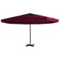 vidaXL Sombrilla de jardín con palo de aluminio 500 cm rojo burdeos vidaXL Sombrilla de jardín con palo de aluminio 500 cm rojo burdeos