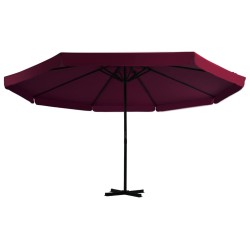 vidaXL Sombrilla de jardín con palo de aluminio 500 cm rojo burdeos 