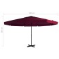 vidaXL Sombrilla de jardín con palo de aluminio 500 cm rojo burdeos vidaXL Sombrilla de jardín con palo de aluminio 500 cm rojo burdeos