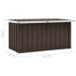 vidaXL Caja de almacenaje para jardín marrón 129x67x65 cm vidaXL Caja de almacenaje para jardín marrón 129x67x65 cm
