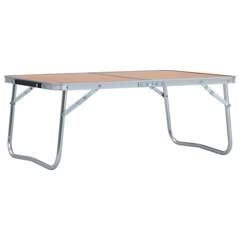 vidaXL Mesa de camping plegable aluminio marrón 60x40 cm vidaXL Mesa de camping plegable aluminio marrón 60x40 cm