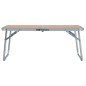 vidaXL Mesa de camping plegable aluminio marrón 60x40 cm vidaXL Mesa de camping plegable aluminio marrón 60x40 cm