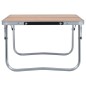 vidaXL Mesa de camping plegable aluminio marrón 60x40 cm vidaXL Mesa de camping plegable aluminio marrón 60x40 cm