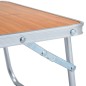 vidaXL Mesa de camping plegable aluminio marrón 60x40 cm vidaXL Mesa de camping plegable aluminio marrón 60x40 cm