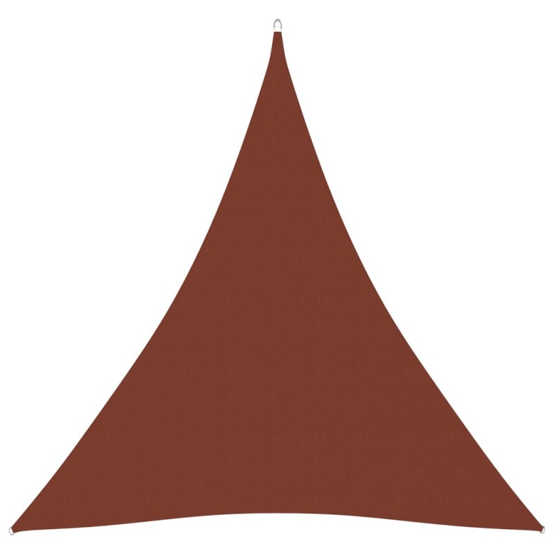 vidaXL Toldo de vela triangular tela Oxford terracota 4x4x4 m vidaXL Toldo de vela triangular tela Oxford terracota 4x4x4 m