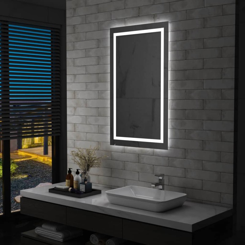 vidaXL Espejo de baño con LED y sensor táctil 60x100 cm vidaXL Espejo de baño con LED y sensor táctil 60x100 cm