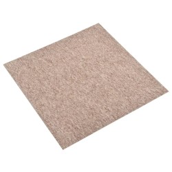 vidaXL Baldosas de suelo de moqueta 20 uds 5 m² 50x50 cm beige