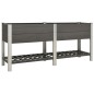 vidaXL Mesa de cultivo para jardín con estante WPC gris 200x50x90 cm