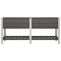 vidaXL Mesa de cultivo para jardín con estante WPC gris 200x50x90 cm