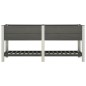vidaXL Mesa de cultivo para jardín con estante WPC gris 200x50x90 cm