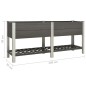 vidaXL Mesa de cultivo para jardín con estante WPC gris 200x50x90 cm