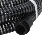 vidaXL Manguera de succión con conectores de latón PVC negro 29 mm 25m vidaXL Manguera de succión con conectores de latón PVC negro 29 mm 25m
