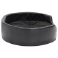vidaXL Cama para perros felpa y cuero sintético negra 69x59x19 cm