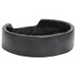 vidaXL Cama para perros felpa y cuero sintético negra 69x59x19 cm