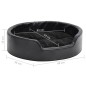 vidaXL Cama para perros felpa y cuero sintético negra 69x59x19 cm