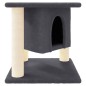 vidaXL Rascador para gatos con postes de sisal gris oscuro 37 cm vidaXL Rascador para gatos con postes de sisal gris oscuro 37 cm