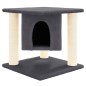 vidaXL Rascador para gatos con postes de sisal gris oscuro 37 cm vidaXL Rascador para gatos con postes de sisal gris oscuro 37 cm