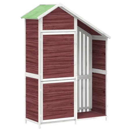 vidaXL Cobertizo herramientas jardín madera pino moca 120x53,5x170 cm