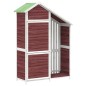 vidaXL Cobertizo herramientas jardín madera pino moca 120x53,5x170 cm vidaXL Cobertizo herramientas jardín madera pino moca 120x53,5x170 cm