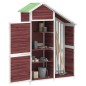 vidaXL Cobertizo herramientas jardín madera pino moca 120x53,5x170 cm vidaXL Cobertizo herramientas jardín madera pino moca 120x53,5x170 cm