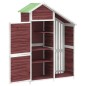 vidaXL Cobertizo herramientas jardín madera pino moca 120x53,5x170 cm vidaXL Cobertizo herramientas jardín madera pino moca 120x53,5x170 cm