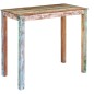 vidaXL Mesa alta de bar de madera maciza reciclada 115x60x107 cm