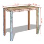 vidaXL Mesa alta de bar de madera maciza reciclada 115x60x107 cm