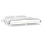 vidaXL Estructura de cama con LEDs madera maciza blanca 150x200 cm