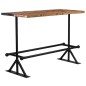 vidaXL Mesa de bar de madera maciza reciclada multicolor 150x70x107 cm vidaXL Mesa de bar de madera maciza reciclada multicolor 150x70x107 cm