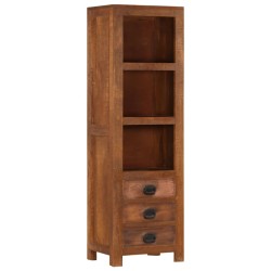 vidaXL Aparador con 3 cajones madera de mango maciza 40x30x130 cm