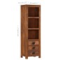 vidaXL Aparador con 3 cajones madera de mango maciza 40x30x130 cm vidaXL Aparador con 3 cajones madera de mango maciza 40x30x130 cm