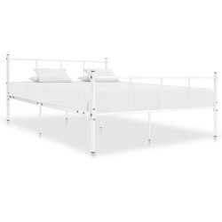 vidaXL Estructura de cama de metal blanco 120x200 cm