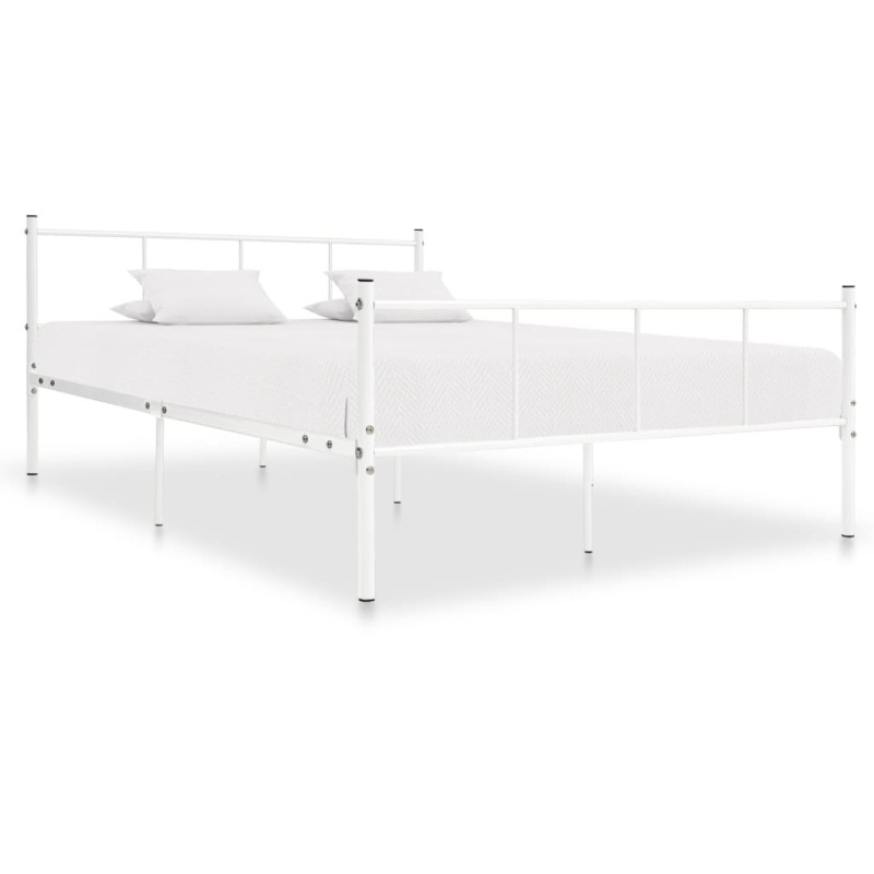 vidaXL Estructura de cama de metal blanco 120x200 cm
