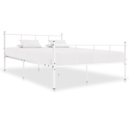 vidaXL Estructura de cama de metal blanco 120x200 cm