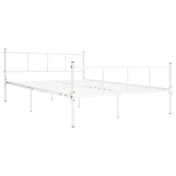 vidaXL Estructura de cama de metal blanco 120x200 cm