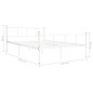 vidaXL Estructura de cama de metal blanco 120x200 cm