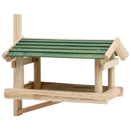 vidaXL Comedero para pájaros madera maciza 35x29,5x21 cm