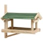 vidaXL Comedero para pájaros madera maciza 35x29,5x21 cm