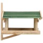 vidaXL Comedero para pájaros madera maciza 35x29,5x21 cm
