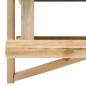 vidaXL Comedero para pájaros madera maciza 35x29,5x21 cm