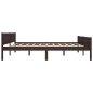 vidaXL Estructura de cama madera maciza pino marrón oscuro 200x200 cm vidaXL Estructura de cama madera maciza pino marrón oscuro 200x200 cm